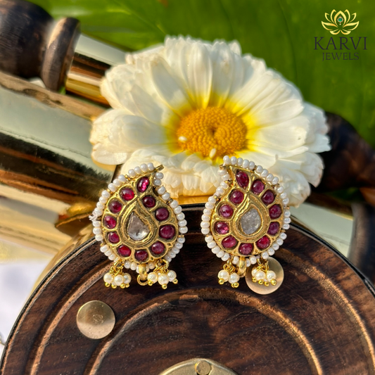 Nature's Elegance: 22K Gold Leaf-Inspired Earrings